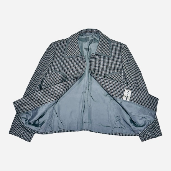 Vintage Wilken Wool Herringbone 4-Button Blazer - Brown / Black / Grey - Germany - Picture 3 of 12